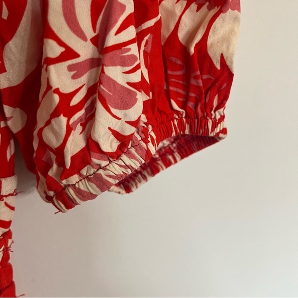 Women’s Abel The Label Short Sleeve Boho Floral Print Mini Dress Size Small - Picture 3 of 12